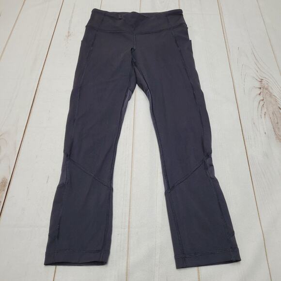 Lululemon Pace Rival crop leggings black mesh 22" - Picture 2 of 9